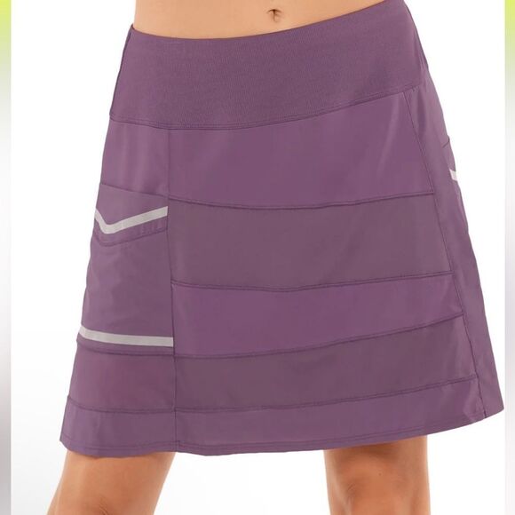 LUCKY IN LOVE PURPLE HIGH TECH CARGO PICKLEBALL/GOLF SKORT LONG. SMALL NWT! - Picture 1 of 11